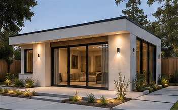 Modern single-story accessory dwelling unit exterior